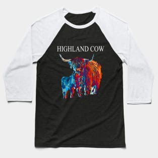 Highland Cow Baseball T-Shirt